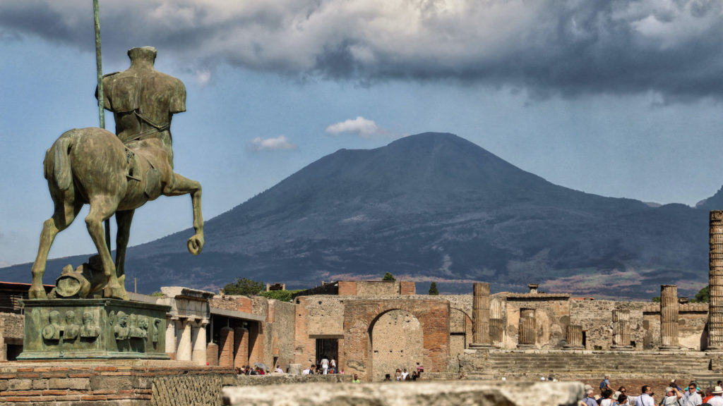 Der Vesuv von Pompei aus gesehen