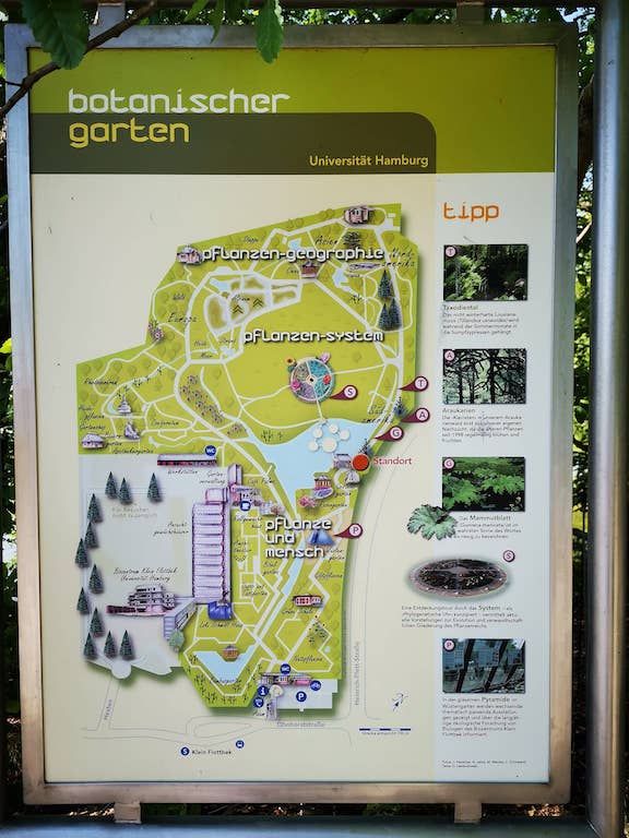 Karte des Botanischen Gartens