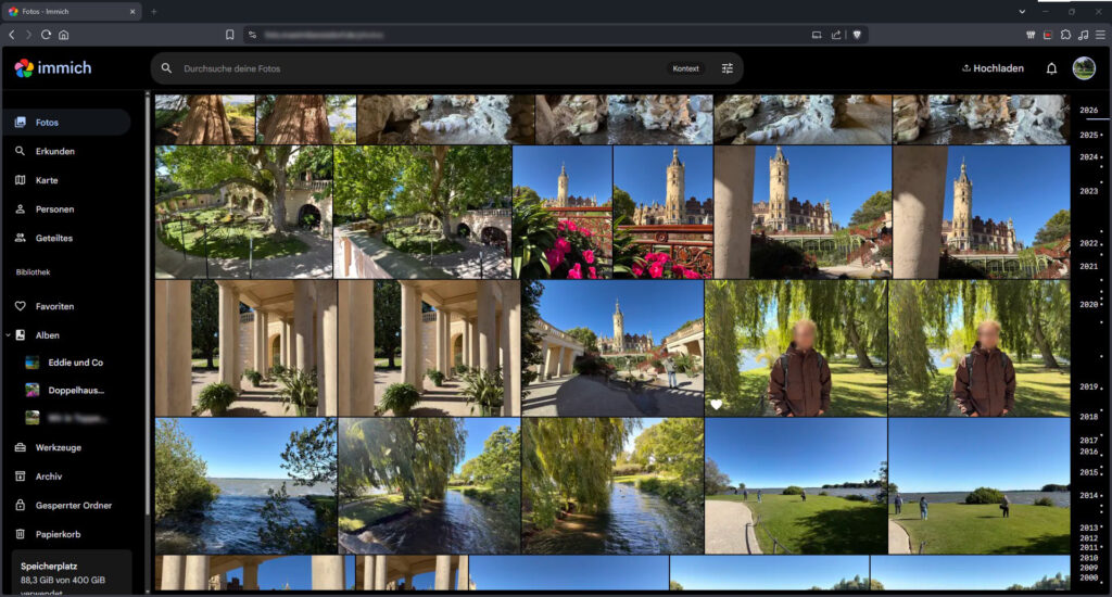 Immich-Fotobibliothek